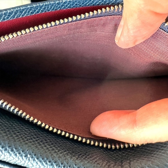 Bulgari Bvlgari B Zero 1 Blue Pebbled Bifold Long Wallet EXCELLENT - Picture 11 of 11